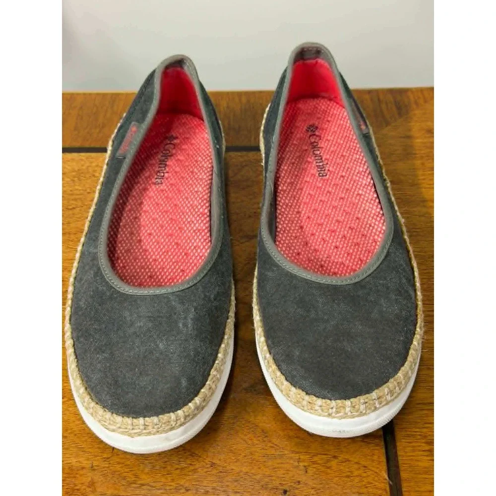 Columbia Womens 10 Sunrise Vent Grey‎ Canvas Espadrille Flats Shoes BL2686-011